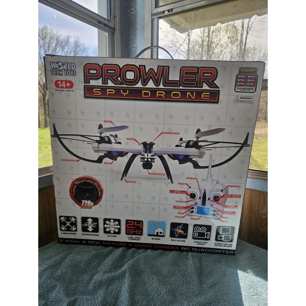 World Tech Toy Prowler Camera RC Drone 720p Photo/Video Camera White 3 Speed - Picture 11 of 11